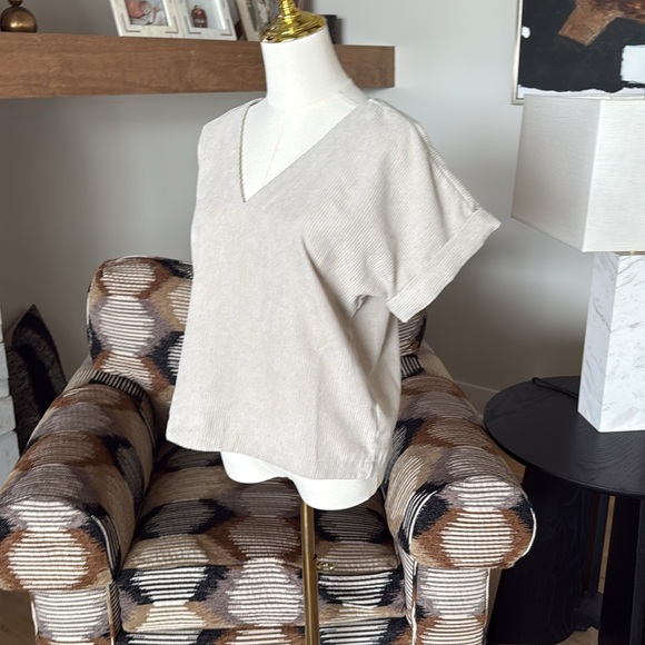 Madewell Collette Corduroy Drapey Top - Picture 7 of 10